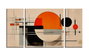 Wallity Set de 3 Pinturas Decorativas en Lienzo MXC03 Multicolor
